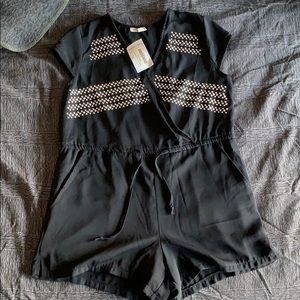 Carmin bedazzled romper shorts